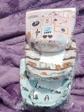 Cute Pastel Travel & Winter Printed Neoprene Pouch Set